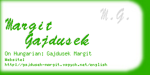 margit gajdusek business card